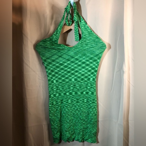 Stunning Garage Green Halter Dress - Picture 3 of 8